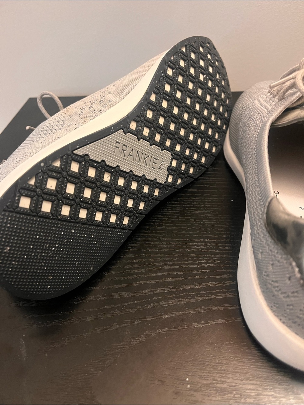 Frankie4 Women’s Light Gray Knit Slip-On Sneaker